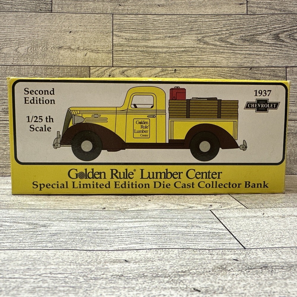 GOLDEN RULE 1937 Chevy Pickup w/ Special Payload Die Cast Coin Bank‎ #12515